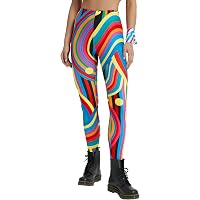 Tipsy Elves Women's Leggings - Bright Paint Splatter & Patterned Designs, High Waisted Comfort