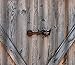 Rustic Country Barn Wood Door Bath Shower Curtain, YIGER Mildew Resistant Waterproof Old Wooden Garage Door Digital Printing Polyester Antique Theme with Adjustable Hook 70.86×70.86 Inch