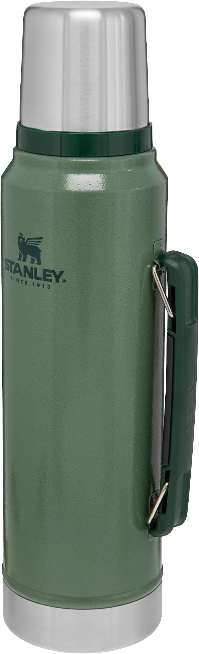 Stanley Classic 1L Vacuum Flask Hammered Green Keeps Hot Cold 24h