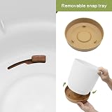 QCQHDU Plant Pot 25.4cm 2 Pack with Drainage Holes & Saucer White view 3