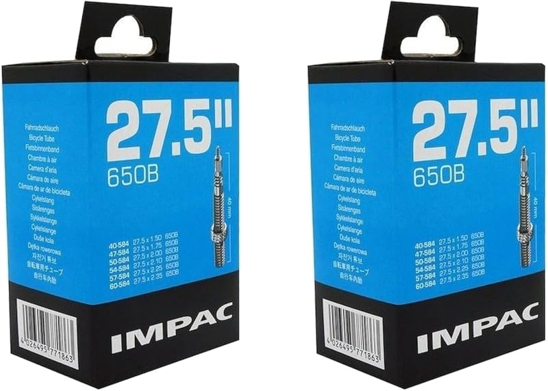 Impac 2 Pack Cycle Inner Tubes 27.5 x 1.50-2.35 Presta Valve 60-584