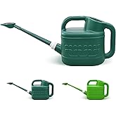 2 Gallon Watering Can for Outdoor Plants with Removable Long Spout and Stainless Steel Sprinkler Head, Large Plastic Watering