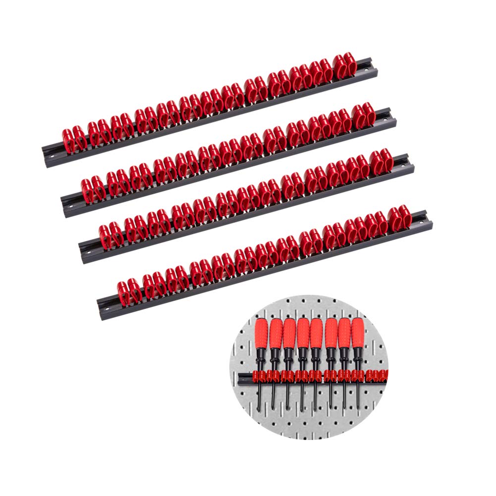 3-H Screwdriver Organizer 4 pcs,Screwdriver Holder New Mold Made, Tool wall Organiser & Holder for small hand tools