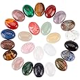 Loveliome 10'lu Paket Oval Pembe Kuvars Kaboşon Taşlar - 18x13mm Düz Sırtlı Taşlar Takı Yapımı ve Kendin Yap Projeleri İçin