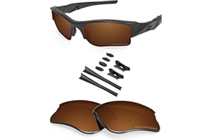BLAZERBUCK Anti-salt Polarized Replacement Lenses & Sock Kit for Oakley Flak Jacket XLJ OO9009 - Amber