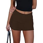 Hafailia Womens Printed Mini Skorts Summer Y2K Beach Vacation Outfits Pencil Bodycon Boho Skirts with Shorts Underneath 2026