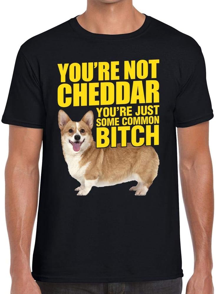 Funky NE Ltd You're Not Cheddar You're Just Some Common Dog - Tv Show Quote T Shirt - Mens Unisex Sizes
