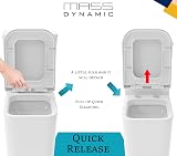 MASS DYNAMIC Square Toilet Seat Soft-Close One-Button Release White view 5