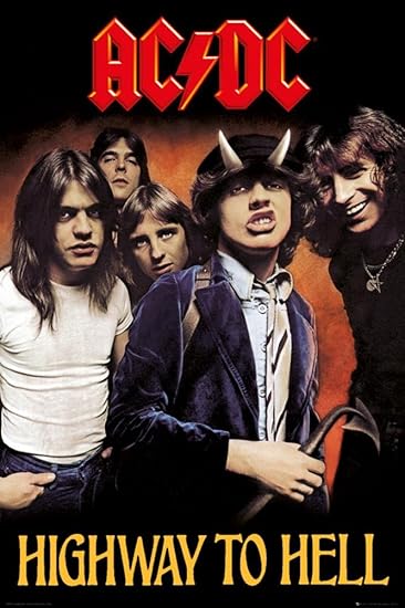 Highway To Hell Poster 24 X 36in Ac Dc Artwork Home Urbytus Com