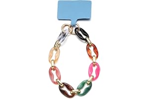 Cosace Acrylic Phone Chain for Women - Cute Phone Wrist Strap and Lanyard Accessory