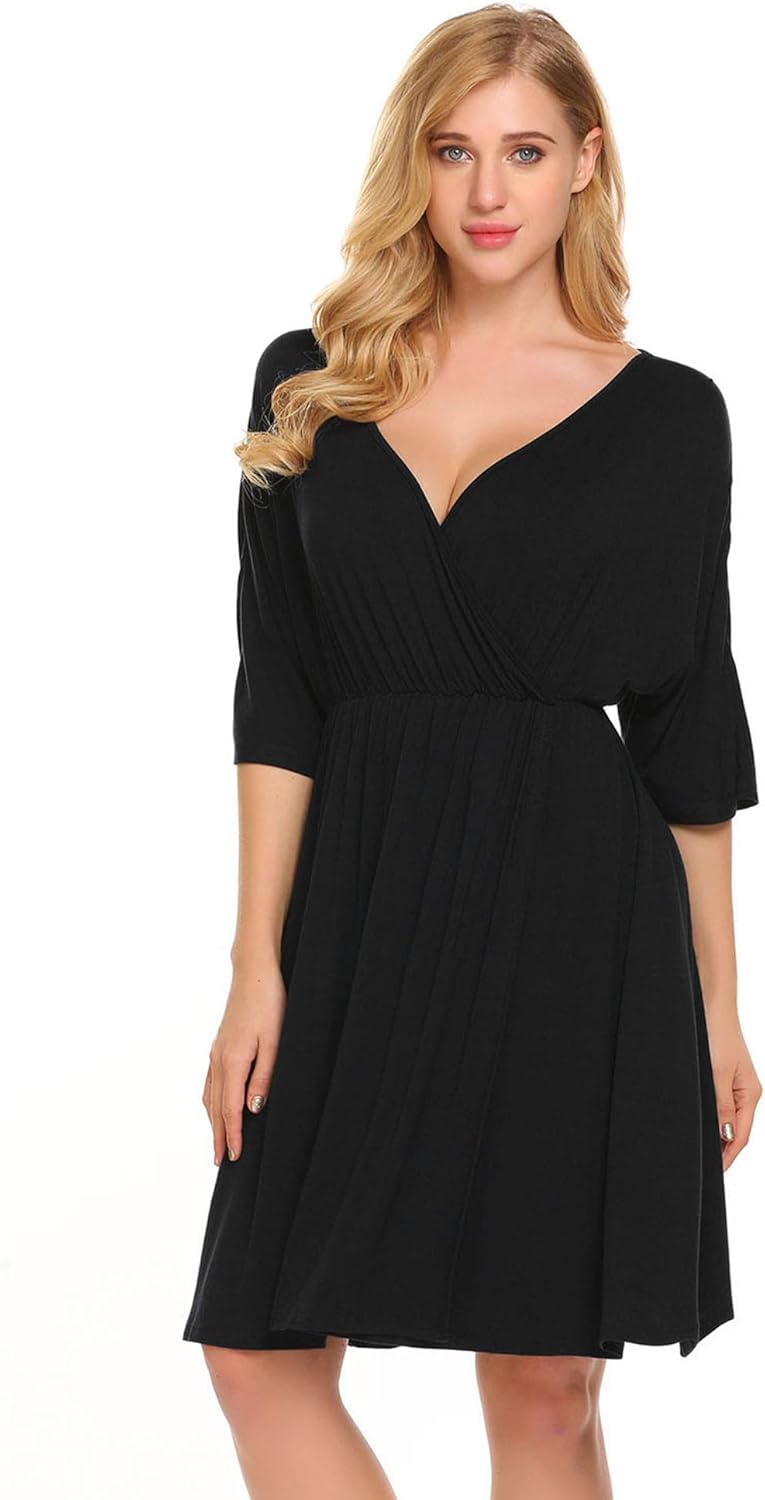 Ekouaer Women's Maternity Dress Nursing Nightgown for Breastfeeding Nightshirt Sleepwear at  Women’s Clothing store
