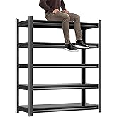 Hzdbhd Garage Shelving Unit Rustproof 72" H3000bls Heavy Duty Storage Shelves Easy Assembly 5 Tier Adjustable Metal Steel Utility Shelf Rack Garage Storage Organize for Tools,Basement,Warehouse