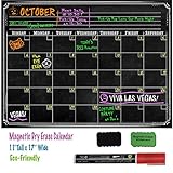 Immuson Chalkboard Calendar Magnetic Dry Erase Board 17