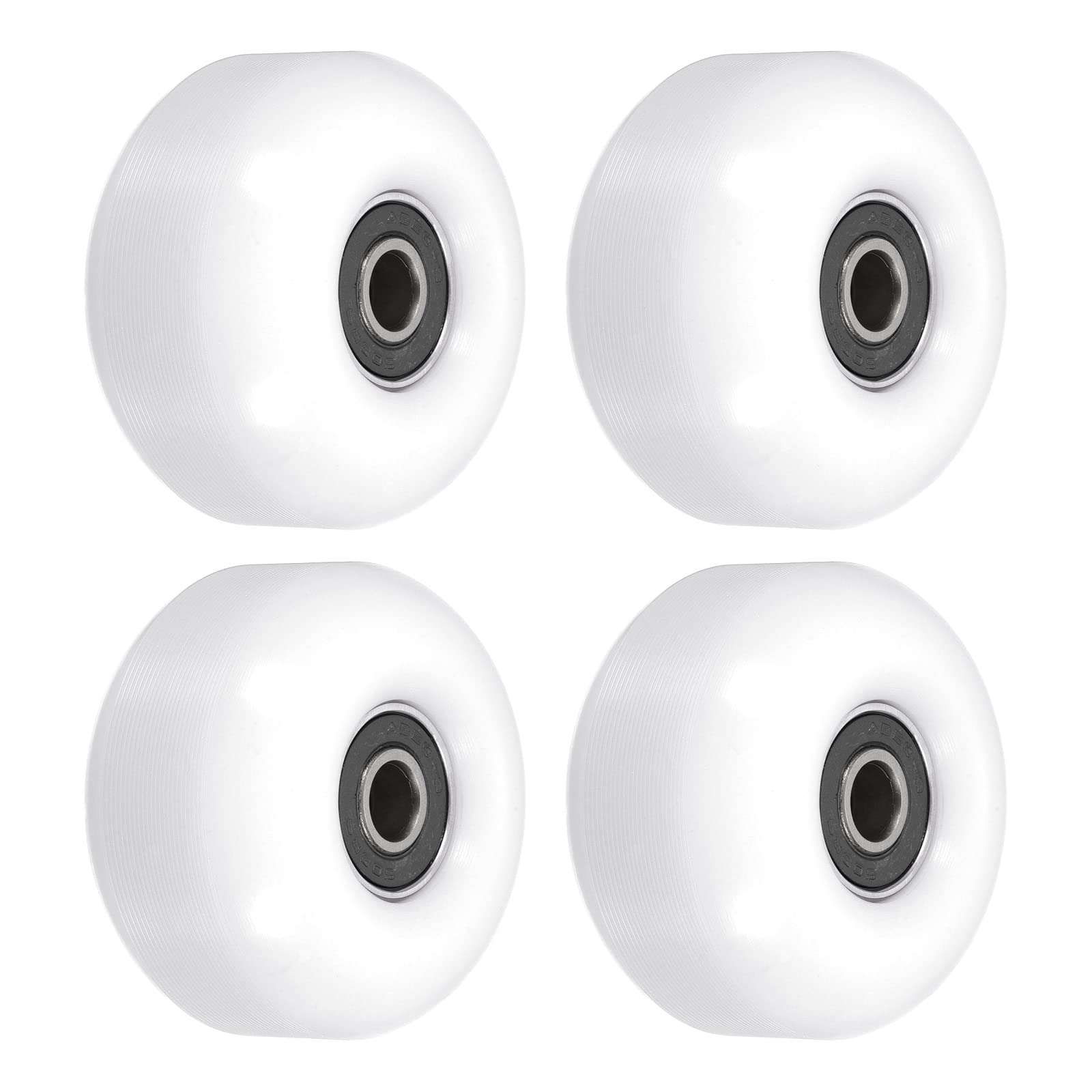 PATIKIL 52mm Skateboard Wheels with Bearings, 4 Pack Street Wheels for Skateboards Cruiser Wheel Replacement 95A, White Black