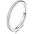 JINEAR 3mm Wedding Bands for Women Eternity Ring 18K Gold Plated Cubic Zirconia Engagement Rings Stackable Anniversary Promise Statement Ring Gift for Her Size 5 to 10