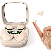 Xmenha Flat Sleep Mini Invisible Small Tiny Earbuds Wireless Bluetooth Ear Buds for Sleeping Headphones Micro Smallest Discreet Sleep Earbuds Earphones for Side Sleepers, Small Ears Canals Women, Work