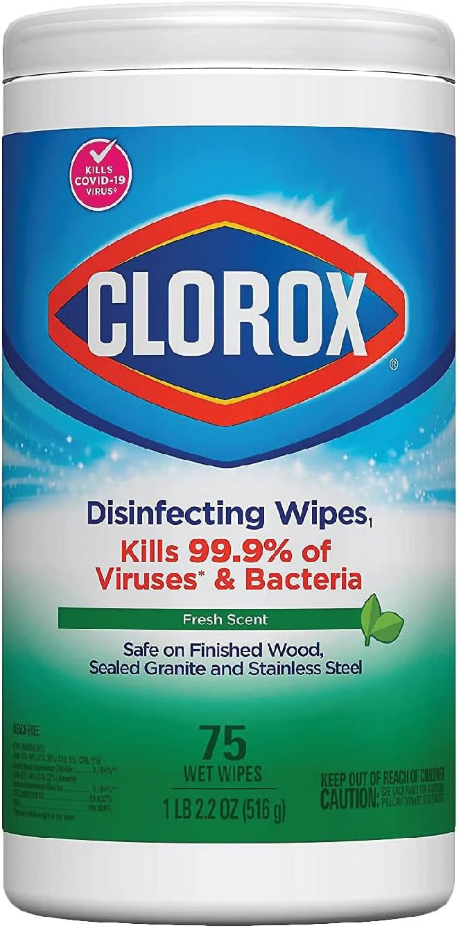 Clorox Disinfecting Wipes Fresh Scent 75 Count Canister
