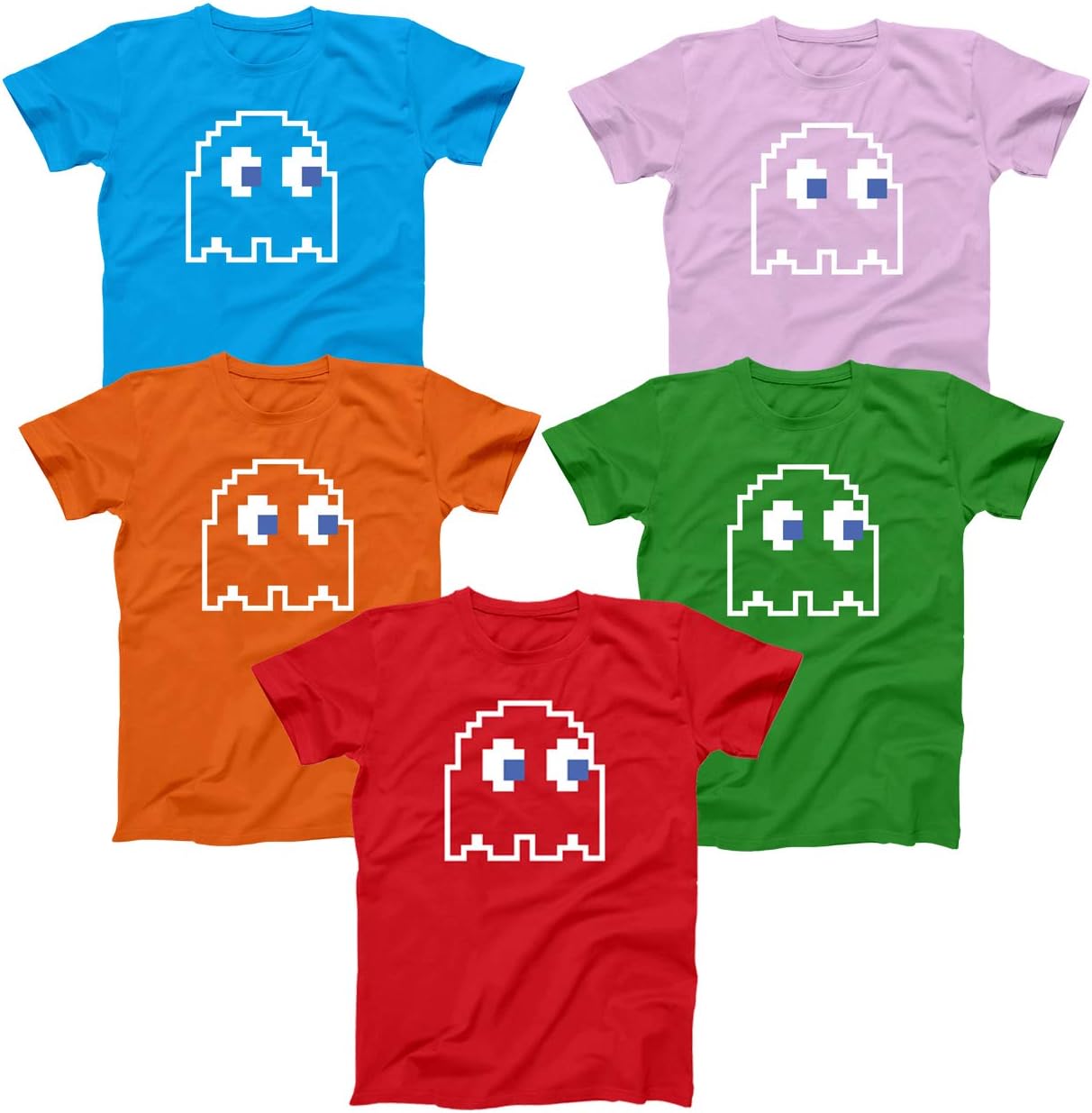 8-Bit Video Game Ghost Halloween Costume Mens Shirt (Multiple Colors Available)