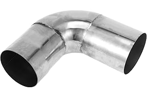 Motoforti 90 Degree Mandrel Exhaust Tube Car Exhaust Pipe Mandrel Bend DIY Custom Tubing Pipe 3.15" OD 5.91" Leg Length 304 S