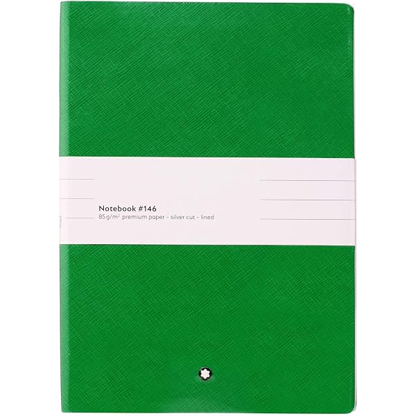 Montblanc Notebook #146 ダークグリーン Montblanc Fine Stationery Notebooks #146 Slim, Black, Blank for