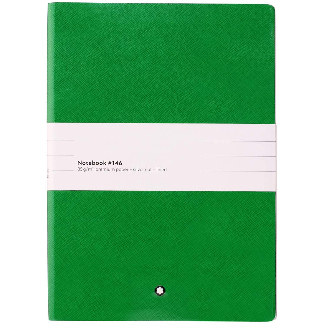 Montblanc Notebook 116518 Fine Stationery #146 Green – Elegant Soft Cover Journal – Lined Notebook with Leather Binding – A5