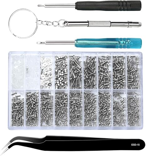 Amazon Co Jp E Durable 小ネジキット 小ネジセット 修理キット 眼鏡 サングラス メガネ用ネジ ナットセット 1100個入り 小 ねじキット 小ネジ パーツ ナット 平ワッシャー ステンレス メガネ修理 腕時計修理 補修 ネジの交換 産業 研究開発用品