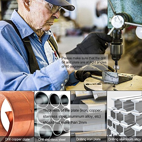HSS Hole Saw Kits for Metal, Budalga 14 pcs High-Speed Steel Hole Saw Cutting Kit Drill Bits Opener Cutter Tool for Stainless Steel,copper, Iron(≤2mm) 16~53mm - Thumbnail 6