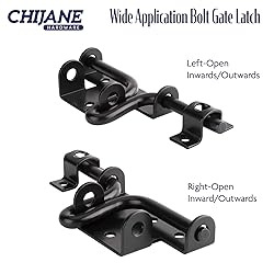 CHIJANE Slide Bolt Gate Latch with Padlock
