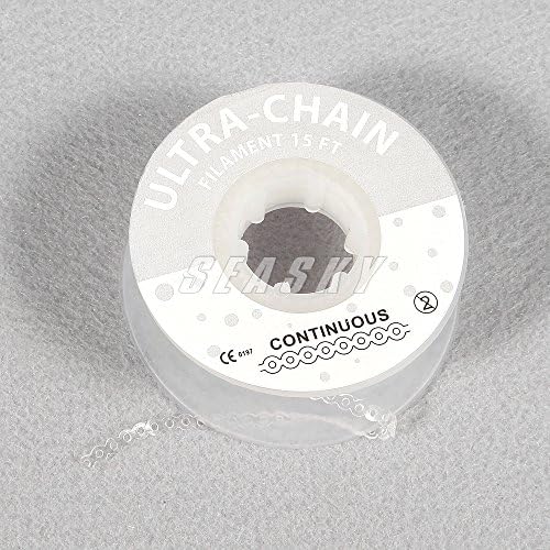 10*Dental Orthodontics Ligature Elastic Ultra Power Chain Clear Color Closed Type