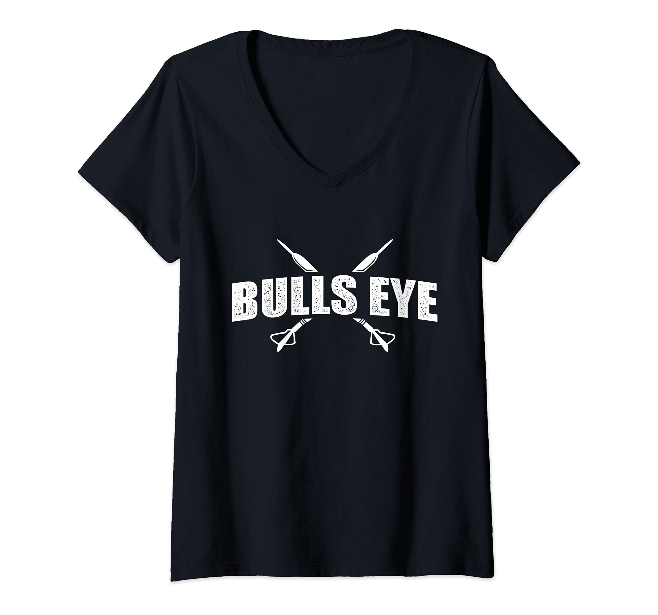 Womens Bulls Eye - Cool dart player motif darts darts V-Neck T-Shirt