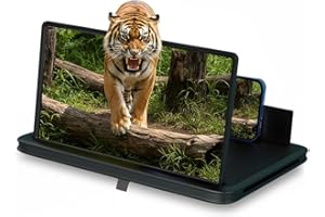 AIIONP Big Screen Phone Magnifier, 2026 New HD Screen Amplifier, Foldable Mobile Screen Magnifier for Travel and Home Use, Portable Large Screen Magnifier for Elderly (Black, 10 in)