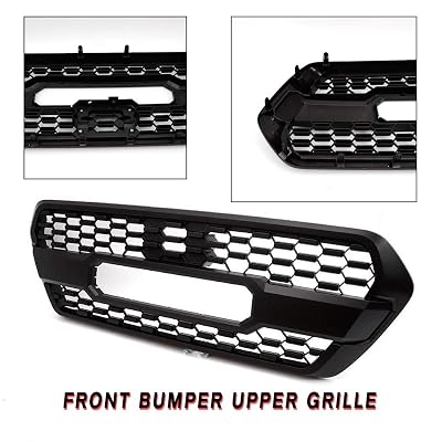 Upper Grille, TBVECHI ABS Upper Grille Front Bumper Hood Matte Grill Grille Fit for Toyota Tacoma Edicion Especial Crew Cab Pickup 4-Door