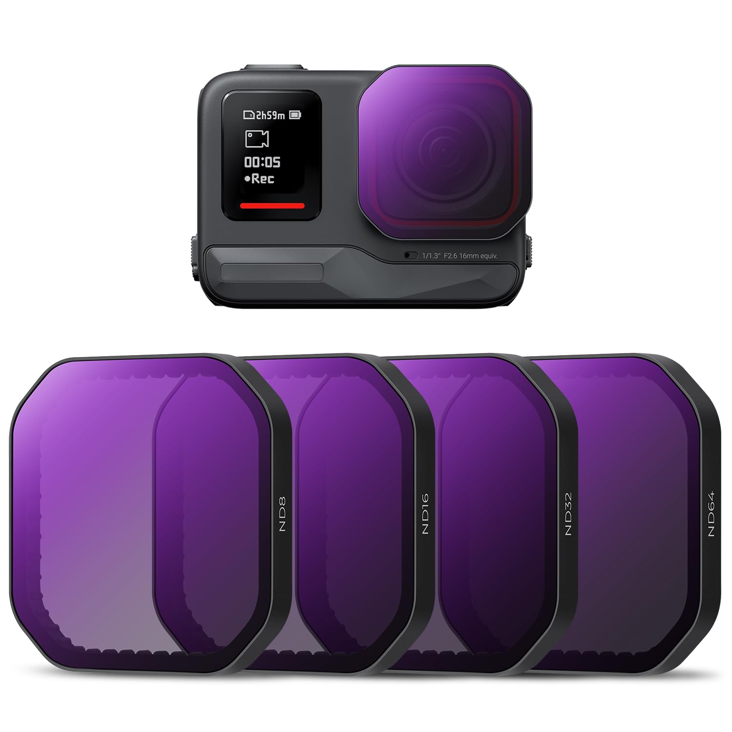 Photo 1 of **a little dirty**K&F Concept ND Filter Kit Compatible with Insta360 Ace Pro 2, 4Pack ND8 ND16 ND32 ND64 Neutral Density Filter, Light Reduction, Exposure Control HD Optical Glass Multi-Coated