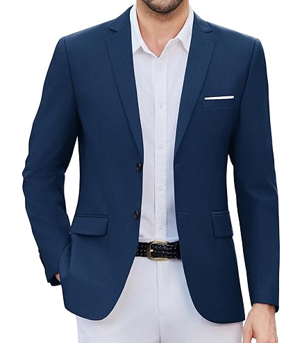 Men's Casual 3 Button Suit Jacket Vintage Stand Collar