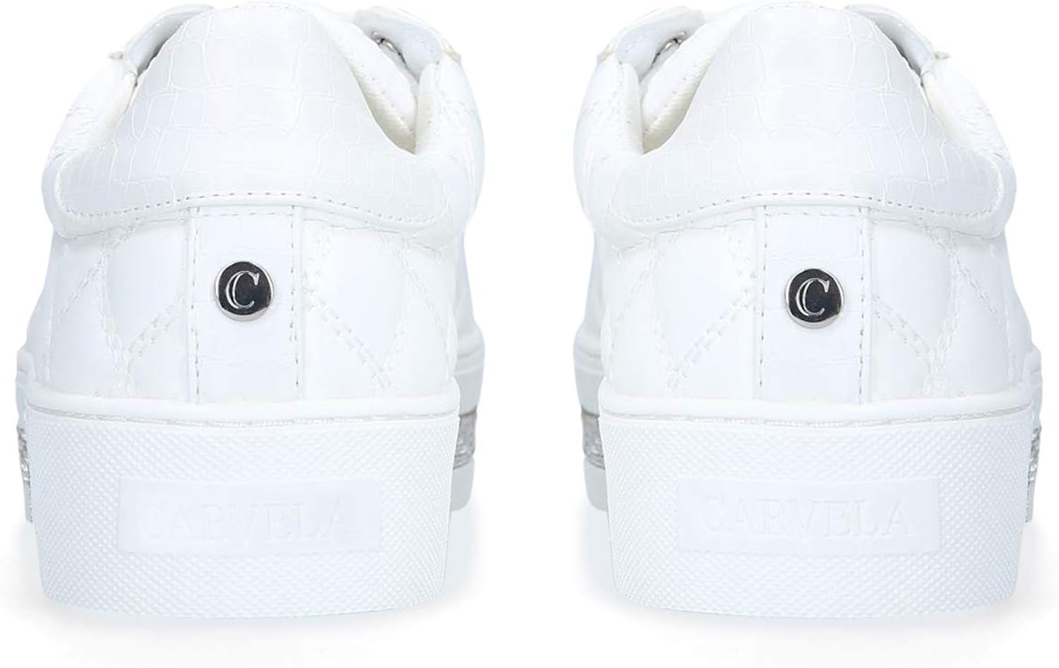 carvela jeo quilted flatform trainers