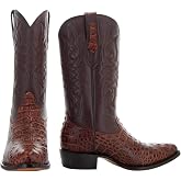 Soto Boots Men's Gator Tail Print Cowboy Boots, Exotic Print Men's Cowboy Boots, Western Boots For Men H7006