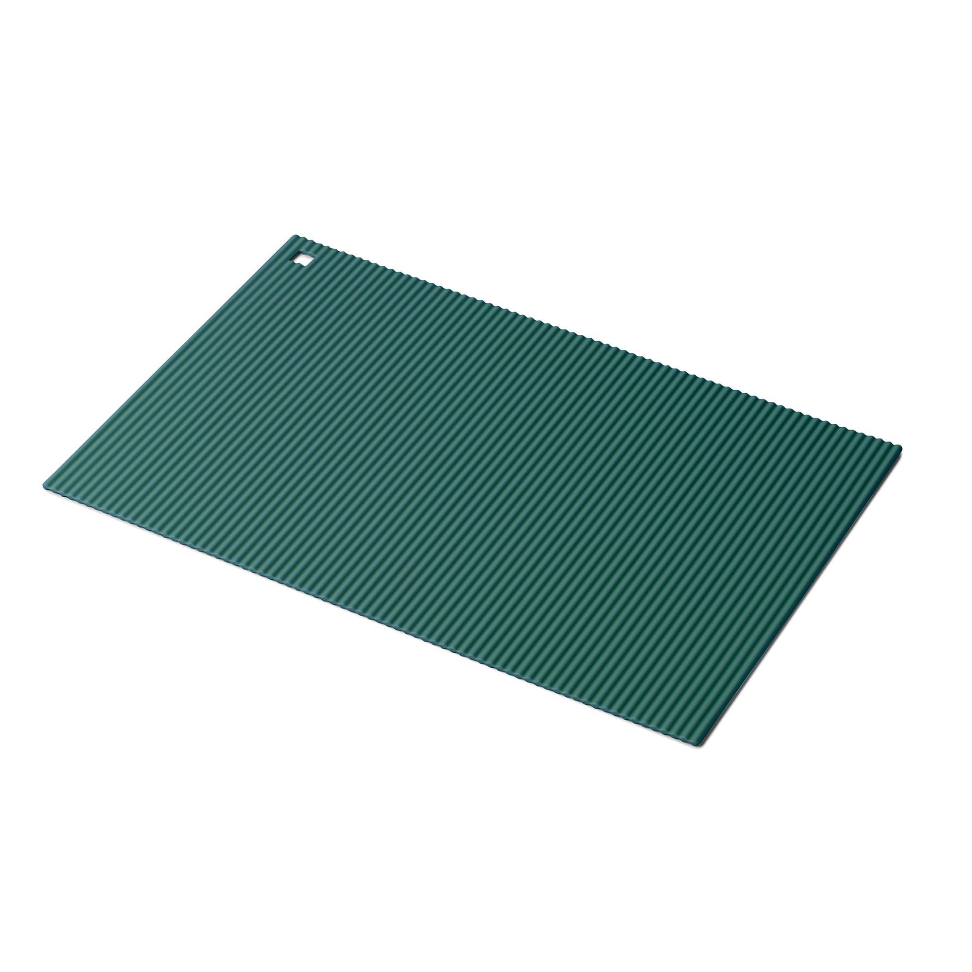 Zeal Large Silicone Trivet Mat Kitchen Worktop Protector for Hot Pots and Pans (36 x 24 cm) - Heat Resistant Mat, Non-Slip Rectangle Trivet (Forest Green)