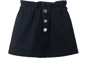 Mud Kingdom Girls Denim Skirt Ruffle Elastic Waist A-Lined Mini Built-in Skorts Summer
