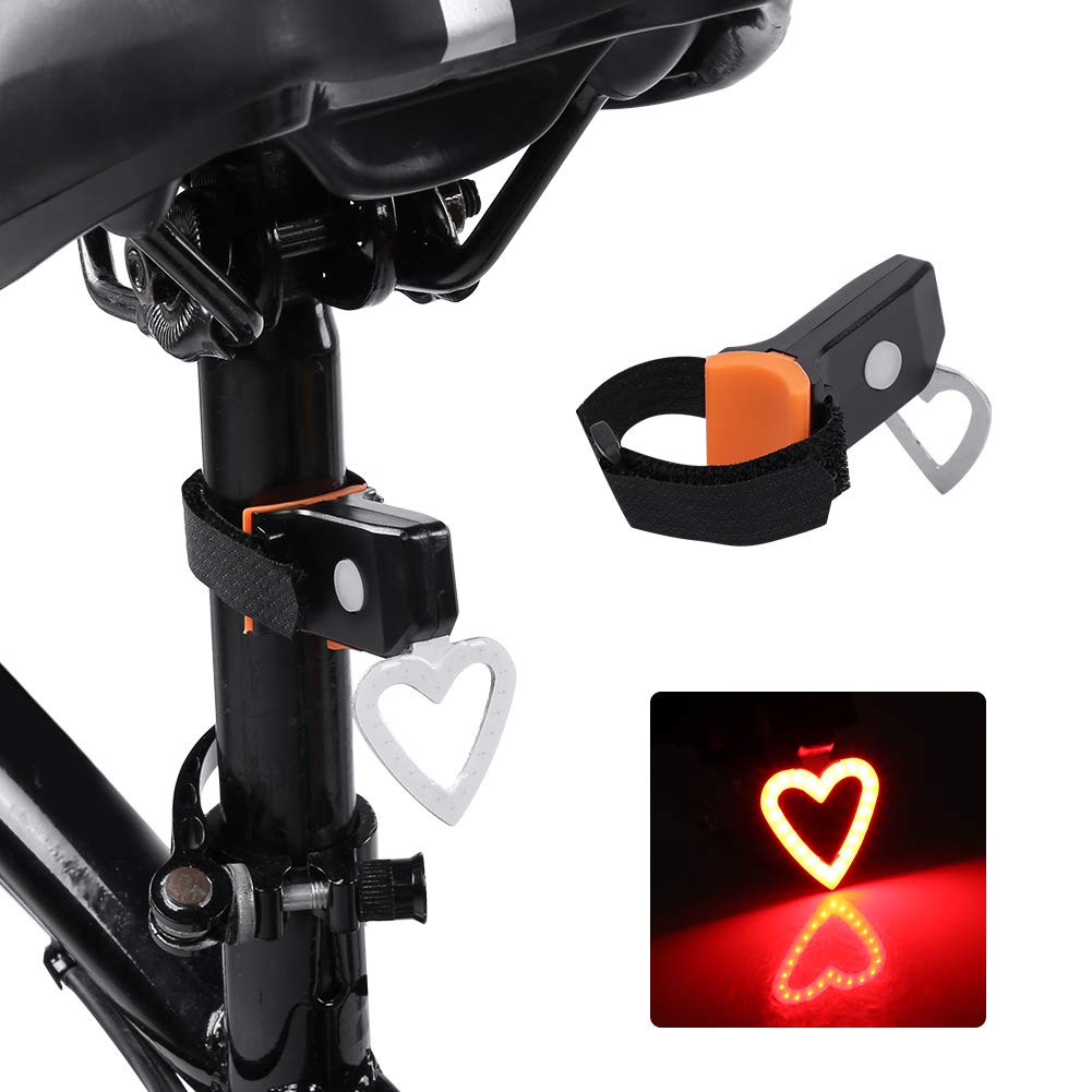 LED Rear Bike Tail Light Bike Rear Light USB Charging LED Tail Light 5 Light Mode Options Waterproof Rear Lamp Red for Mountain Bike