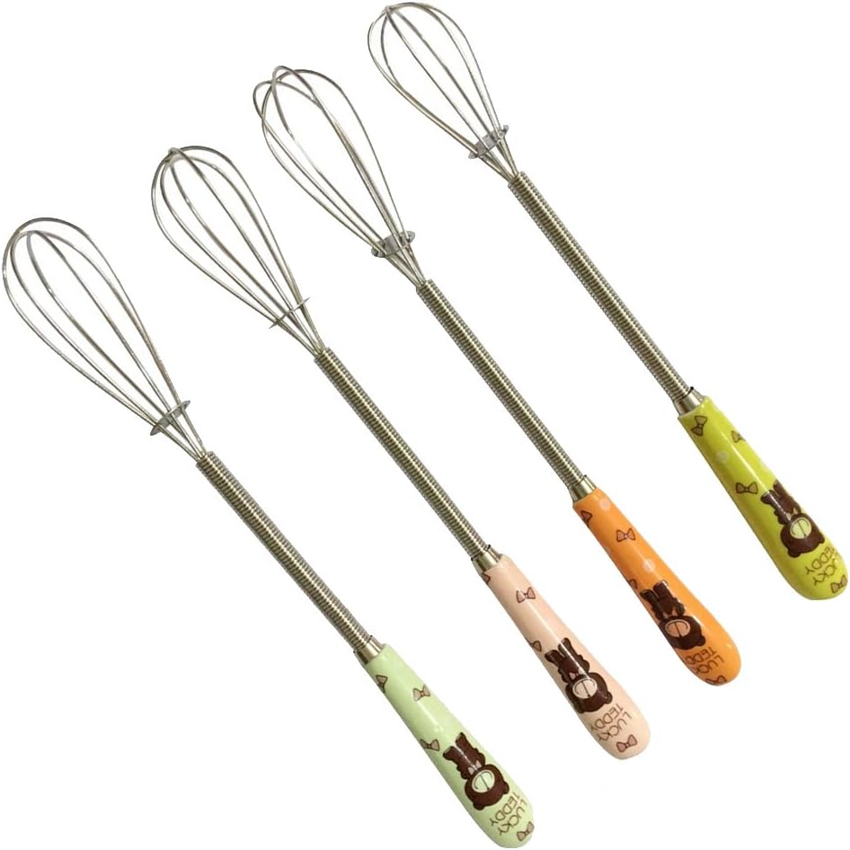 Verdental Mini Whisk Stainless Steel Dough Whisk Non Stick Hand Tiny