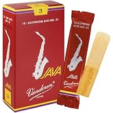 Vandoren SR263R Alto Sax JAVA Red Reeds Strength 3; Box of 10