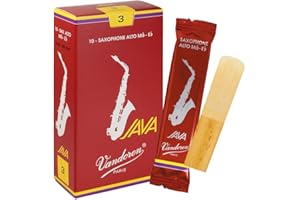 Vandoren SR263R Alto Sax JAVA Red Reeds Strength 3; Box of 10