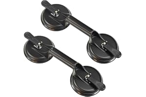 GENUBI INDUSTRY 2 Pack Suction Cups Heavy Duty Aluminum Vacuum Plate Handle Glass Holder Hooks to Lift Large Glass/Tile Lifter/Moving Glass/Pad for Lifting/Dent Puller