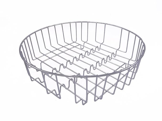 Heavy Duty Stainless Steel 37cm Dia Round 2 In 1 Dish Drainer