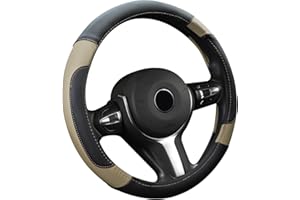 DIDIDA Wheel Cover Microfiber Leather Universal Fit for Universal 15 inch,Beige