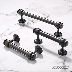 Alzassbg 10 Pack Matt Black Cabinet Pulls, 5
