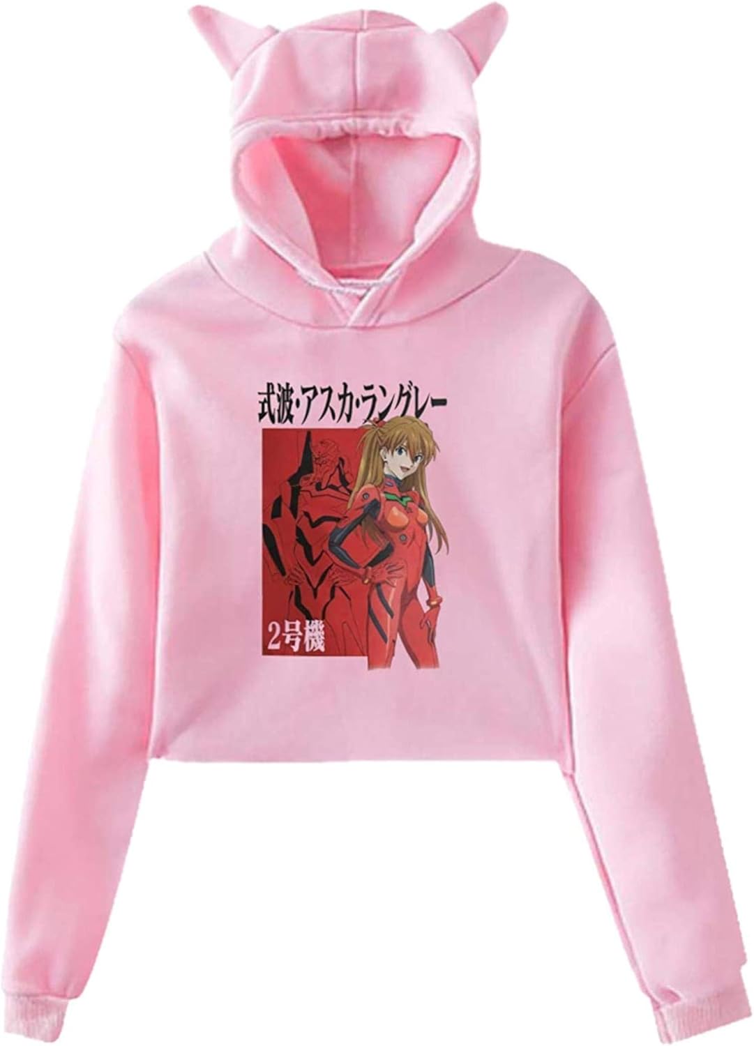 Neon Genesis Evangelion Women's Long Sleeve Sweater Black Cat Ear