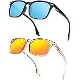 ESAVIA 2Packs Bifocal Sunglasses Readers with Mirrored Lens for Outdoor Reading UV400 Protection for Drving Fishing Cycling