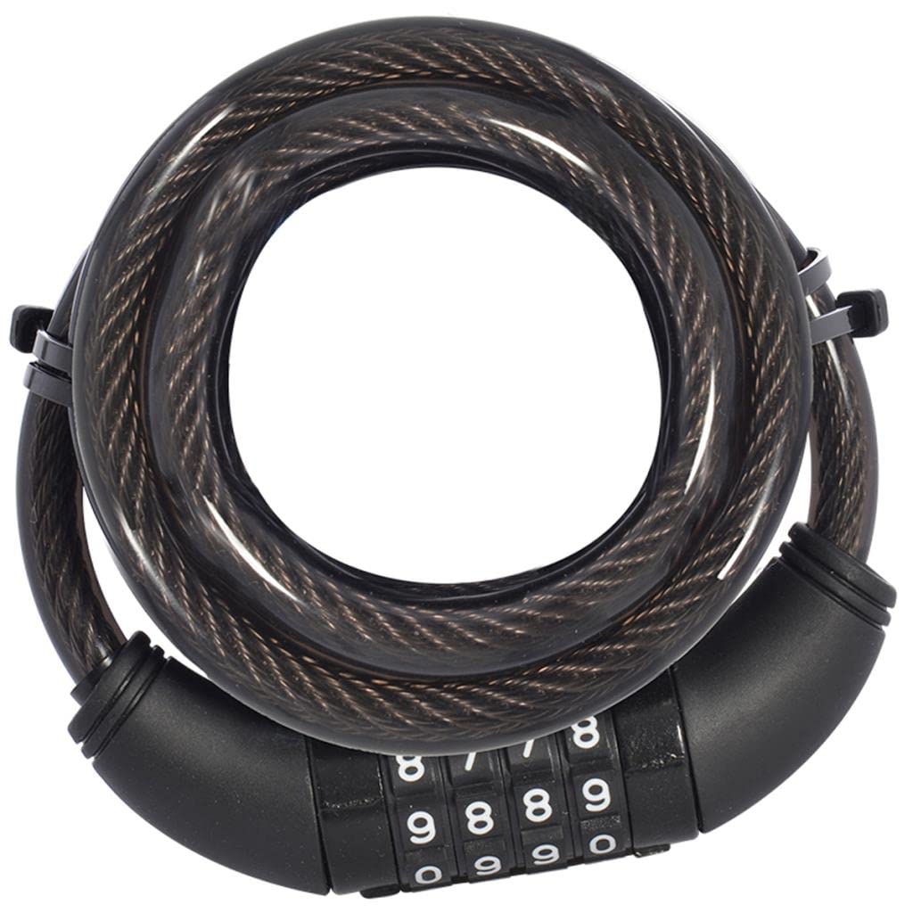 OXC Unisex Adult Cable Antirrobo CombiCoil10 Bicycle Cable, Multi-Colour, One Size