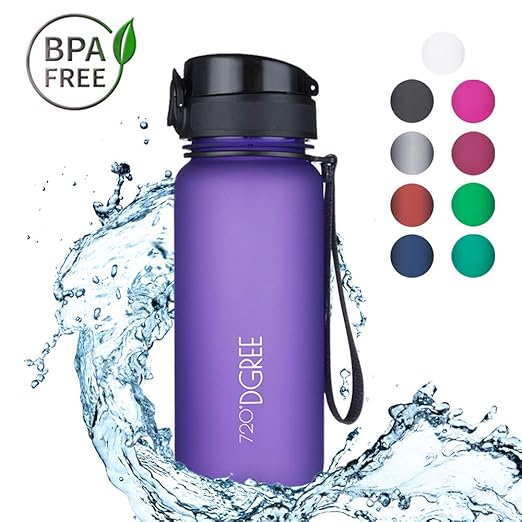 720°DGREE Trinkflasche Kinder “uberBottle“ - 650ml | Wasserflasche Auslaufsicher | Sportflasche BPA-Frei | Schule, Sport, Was